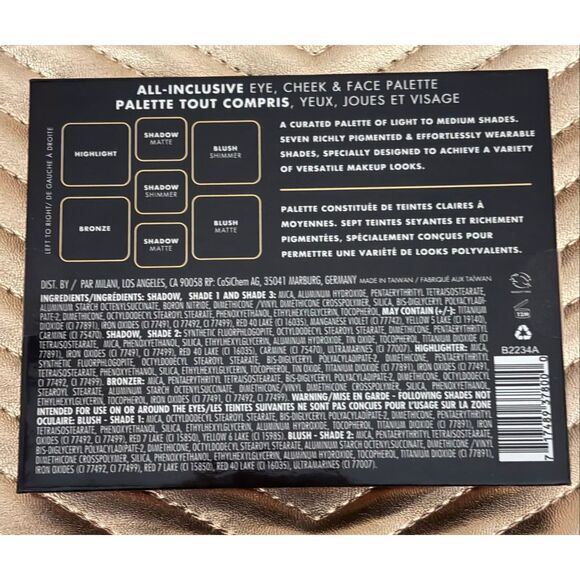 MILANI - NWT - All-Inclusive Eye, Cheek & Face Palette. 110 Light - Medium - Picture 4 of 16